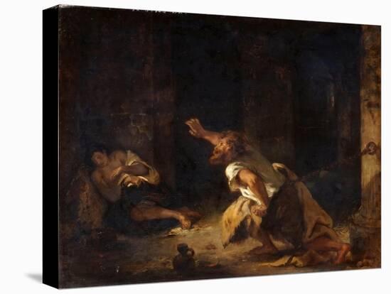 The Prisoner of Chillon-Eugene Delacroix-Stretched Canvas