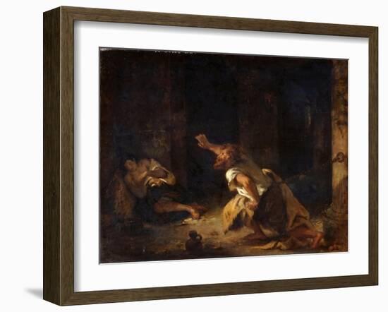 The Prisoner of Chillon-Eugene Delacroix-Framed Giclee Print