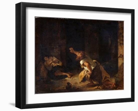 The Prisoner of Chillon-Eugene Delacroix-Framed Giclee Print