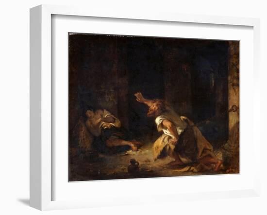 The Prisoner of Chillon-Eugene Delacroix-Framed Giclee Print