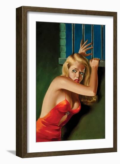 The Prisoner - Pulp Cover-Peter Driben-Framed Art Print