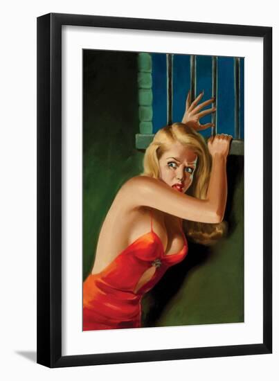 The Prisoner - Pulp Cover-Peter Driben-Framed Art Print