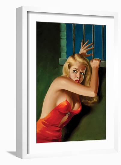 The Prisoner - Pulp Cover-Peter Driben-Framed Art Print