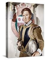 THE PRIVATE LIVES OF ELIZABETH AND ESSEX, Errol Flynn as the Earl of Essex, 1939-null-Stretched Canvas