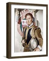 THE PRIVATE LIVES OF ELIZABETH AND ESSEX, Errol Flynn as the Earl of Essex, 1939-null-Framed Photo