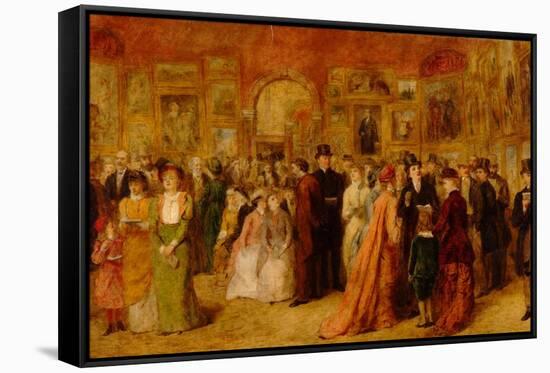 The Private View, 1881-William Powell Frith-Framed Stretched Canvas