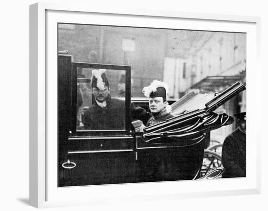 The Privy Council, Winston Churchill Leaving the Palace. a Nation's Apprehension, 1910-null-Framed Giclee Print