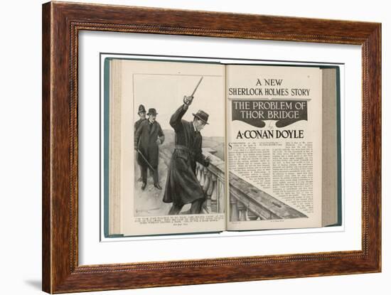 The Problem of Thor Bridge - a Sherlock Holmes Story by Arthur Conan Doyle-null-Framed Art Print