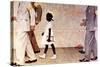 The Problem We All Live With (or Walking to School--Schoolgirl with U.S. Marshals)-Norman Rockwell-Stretched Canvas