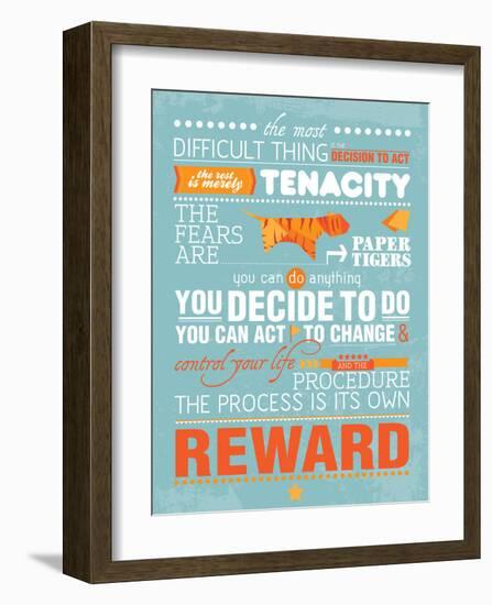 The Process Is Its Own Reward (Amelia Earhart)-Patricia Pino-Framed Art Print