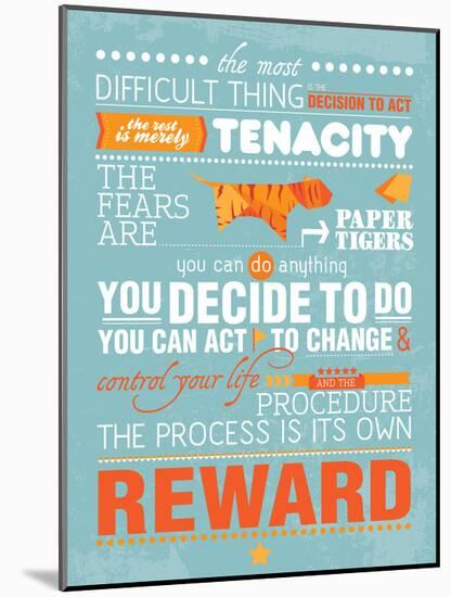 The Process Is Its Own Reward (Amelia Earhart)-Patricia Pino-Mounted Art Print