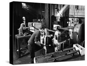 The Process of Forging Heads at the Edgar Allen Steel Foundry, Sheffield, South Yorkshire, 1962-Michael Walters-Stretched Canvas