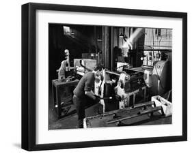 The Process of Forging Heads at the Edgar Allen Steel Foundry, Sheffield, South Yorkshire, 1962-Michael Walters-Framed Photographic Print