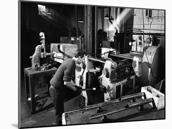 The Process of Forging Heads at the Edgar Allen Steel Foundry, Sheffield, South Yorkshire, 1962-Michael Walters-Mounted Photographic Print