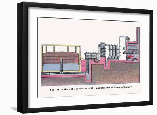 The Process of the Manufacture of Illuminating Gas-John Howard Appleton-Framed Art Print