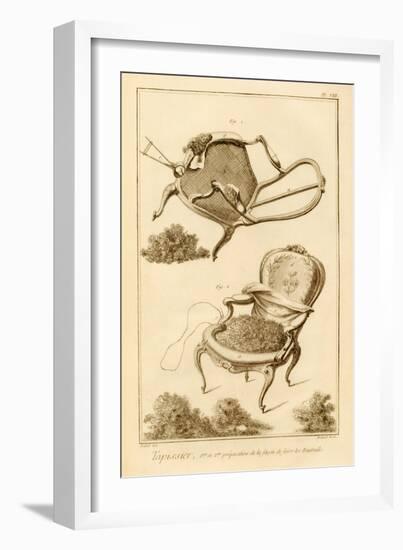 The Process of Upholstering a Chair, from the 'Encyclopedie Des Sciences Et Metiers'-French-Framed Giclee Print
