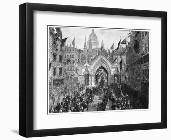 The Procession at Ludgate Hill, Thanksgiving Day, London, 1900-N Chevalier-Framed Premium Giclee Print