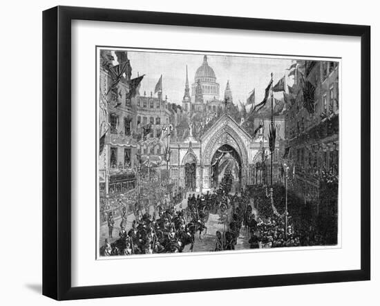 The Procession at Ludgate Hill, Thanksgiving Day, London, 1900-N Chevalier-Framed Giclee Print