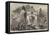 The Procession at the Grand Triumphal Arch in Upper Baggot-Street-null-Framed Stretched Canvas