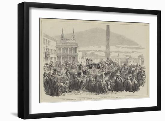 The Procession from the Church of San Giovanni Laterano to St Peter'S-null-Framed Giclee Print