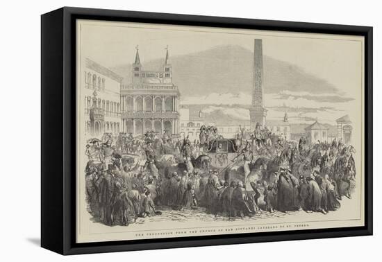 The Procession from the Church of San Giovanni Laterano to St Peter'S-null-Framed Stretched Canvas