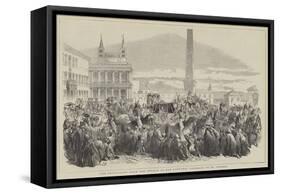 The Procession from the Church of San Giovanni Laterano to St Peter'S-null-Framed Stretched Canvas