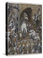 The Procession in the Streets of Jerusalem-James Tissot-Stretched Canvas