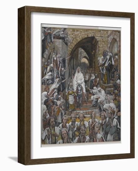 The Procession in the Streets of Jerusalem-James Tissot-Framed Giclee Print