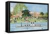 The Procession of Boats at Eton College-Judy Joel-Framed Stretched Canvas