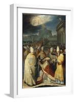 The Procession of Gregory the Great during the Plague in Rome-Cesare Aretusi-Framed Giclee Print