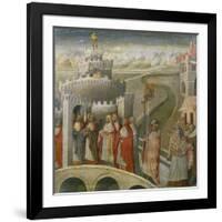 The Procession of St. Gregory at the Mausoleum of Hadrian (Castel Sant'Angelo) in Rome-Paolo Veronese-Framed Giclee Print