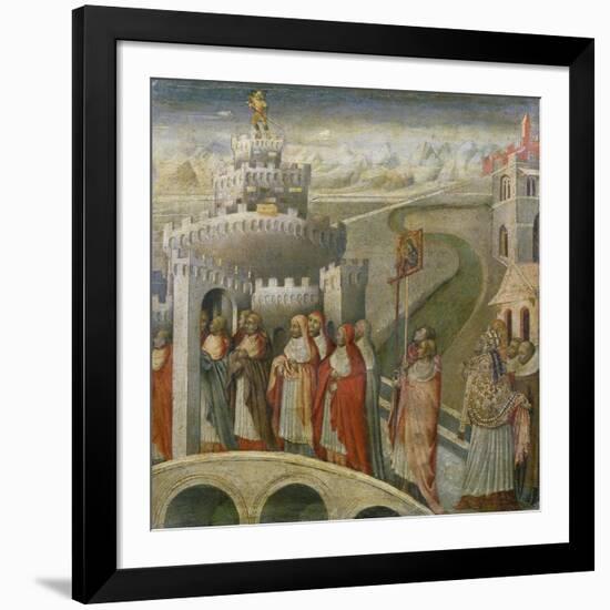 The Procession of St. Gregory at the Mausoleum of Hadrian (Castel Sant'Angelo) in Rome-Paolo Veronese-Framed Giclee Print