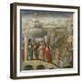 The Procession of St. Gregory at the Mausoleum of Hadrian (Castel Sant'Angelo) in Rome-Paolo Veronese-Framed Giclee Print