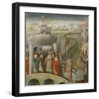 The Procession of St. Gregory at the Mausoleum of Hadrian (Castel Sant'Angelo) in Rome-Paolo Veronese-Framed Giclee Print