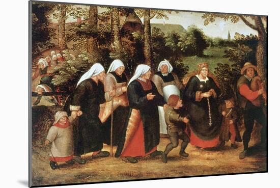 The Procession of the Bride, C1584-1638-Pieter Brueghel the Younger-Mounted Giclee Print