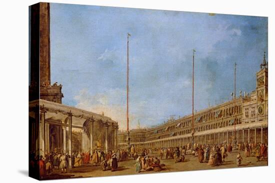 The Procession of the Corpus Domini Through St. Mark's Square, C.1766-70-Francesco Guardi-Stretched Canvas