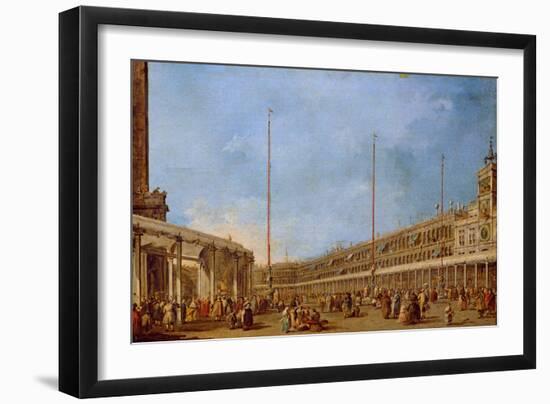 The Procession of the Corpus Domini Through St. Mark's Square, C.1766-70-Francesco Guardi-Framed Giclee Print