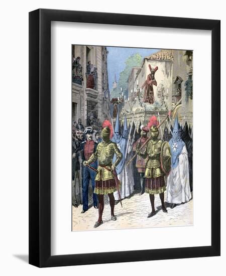 The Procession of the Good Friday, Holy Week, Seville, 1891-Henri Meyer-Framed Giclee Print