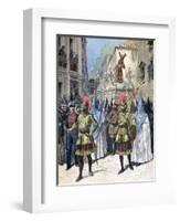 The Procession of the Good Friday, Holy Week, Seville, 1891-Henri Meyer-Framed Giclee Print