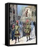 The Procession of the Good Friday, Holy Week, Seville, 1891-Henri Meyer-Framed Stretched Canvas