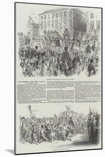 The Procession of the Queen of Spain to the Church of Atocha-null-Mounted Giclee Print