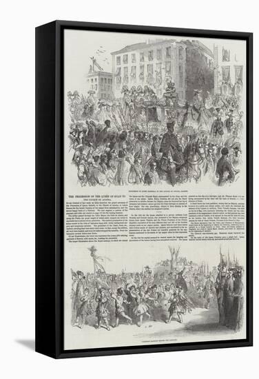 The Procession of the Queen of Spain to the Church of Atocha-null-Framed Stretched Canvas