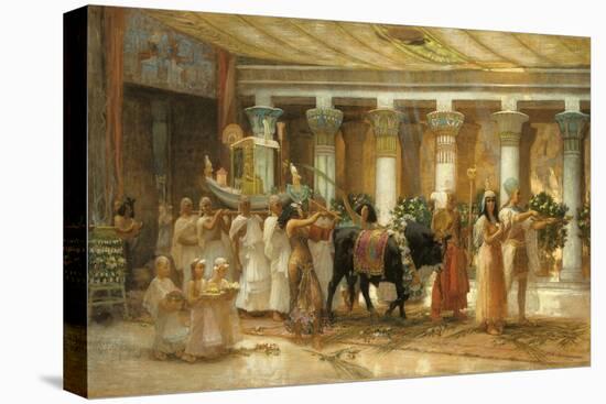 The Procession of the Sacred Bull, Apis, C.1879-Frederick Arthur Bridgman-Stretched Canvas