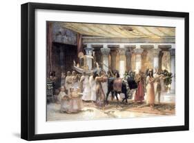 The Procession of the Sacred Bull Apis, Late 19th or Early 20th Century-Frederick Arthur Bridgman-Framed Giclee Print