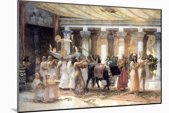 The Procession of the Sacred Bull Apis, Late 19th or Early 20th Century-Frederick Arthur Bridgman-Mounted Giclee Print