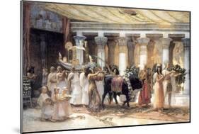 The Procession of the Sacred Bull Apis, Late 19th or Early 20th Century-Frederick Arthur Bridgman-Mounted Giclee Print