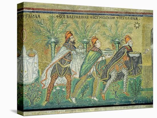 The Procession of the Three Kings (Mosaic)-Byzantine-Stretched Canvas