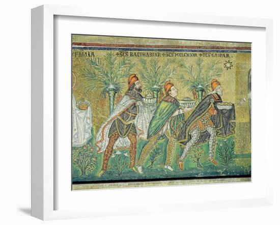 The Procession of the Three Kings (Mosaic)-Byzantine-Framed Giclee Print