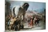 The Procession of the Trojan Horse into Troy, C1760-Giovanni Battista Tiepolo-Mounted Giclee Print