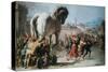 The Procession of the Trojan Horse into Troy, C1760-Giovanni Battista Tiepolo-Stretched Canvas